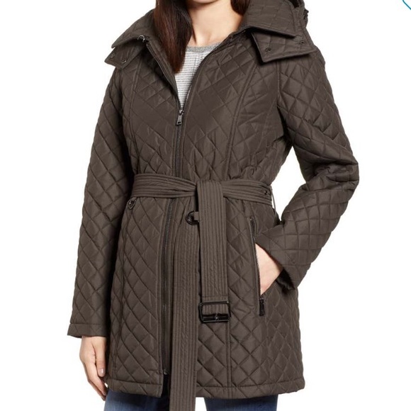 London Fog Womens Packable Diamond Quilted Down Coat